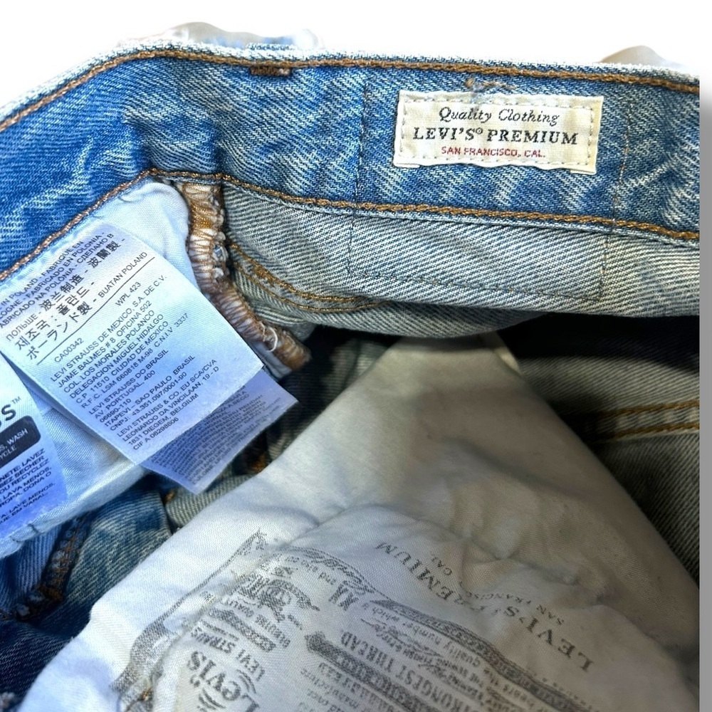 Levi’s Premium 501 Medium Wash Cutoff Denim Shorts Size 25 - Picture 5 of 7